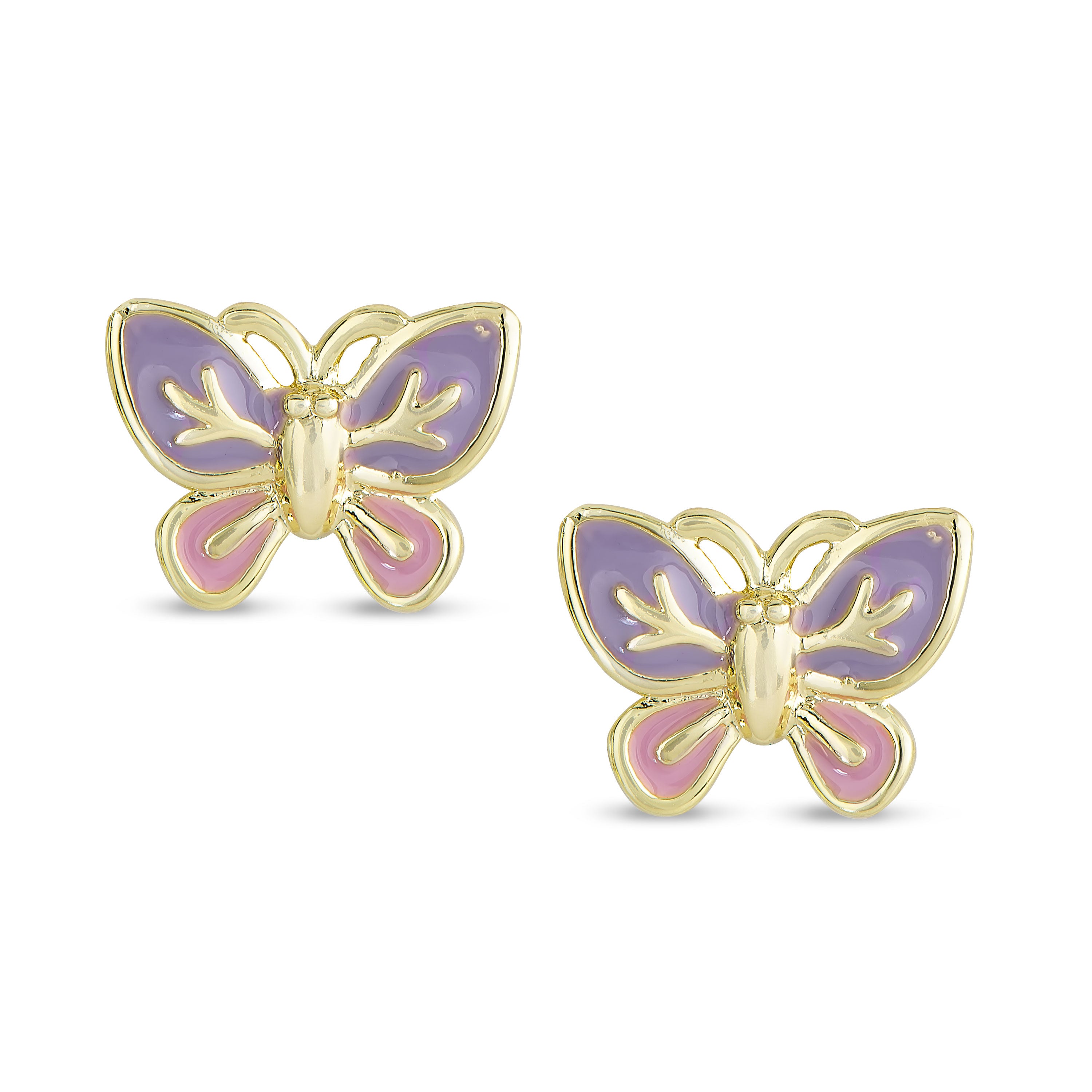Girl's Trendy Creative Earrings Butterfly Hoop Design - Temu