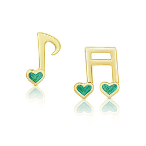 Musical Notes Stud Earrings