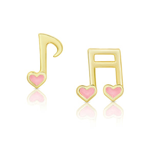 Musical Notes Stud Earrings