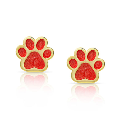 Dog Paw Stud Earrings