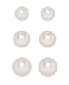 Graduated Freshwater Pearls Stud Set in Sterling Silver