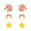 Magical Unicorn Stud Set in Sterling Silver