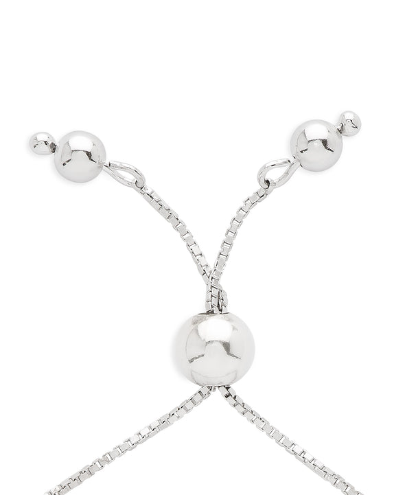 Heart Lock and Freshwater Pearls Bolo Bracelet in Sterling Silver